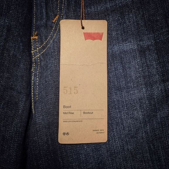 NWT Levi's 515 Bootcut Jeans Womens 4 / 27 in Dark Blue Wash Denim Mid Rise New - Picture 16 of 16
